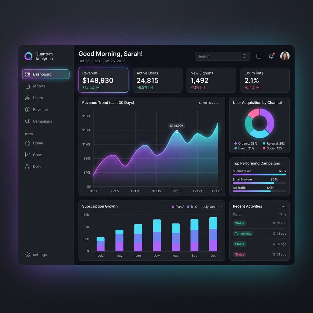SaaS Analytics Dashboard